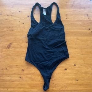American apparel black thong bodysuit